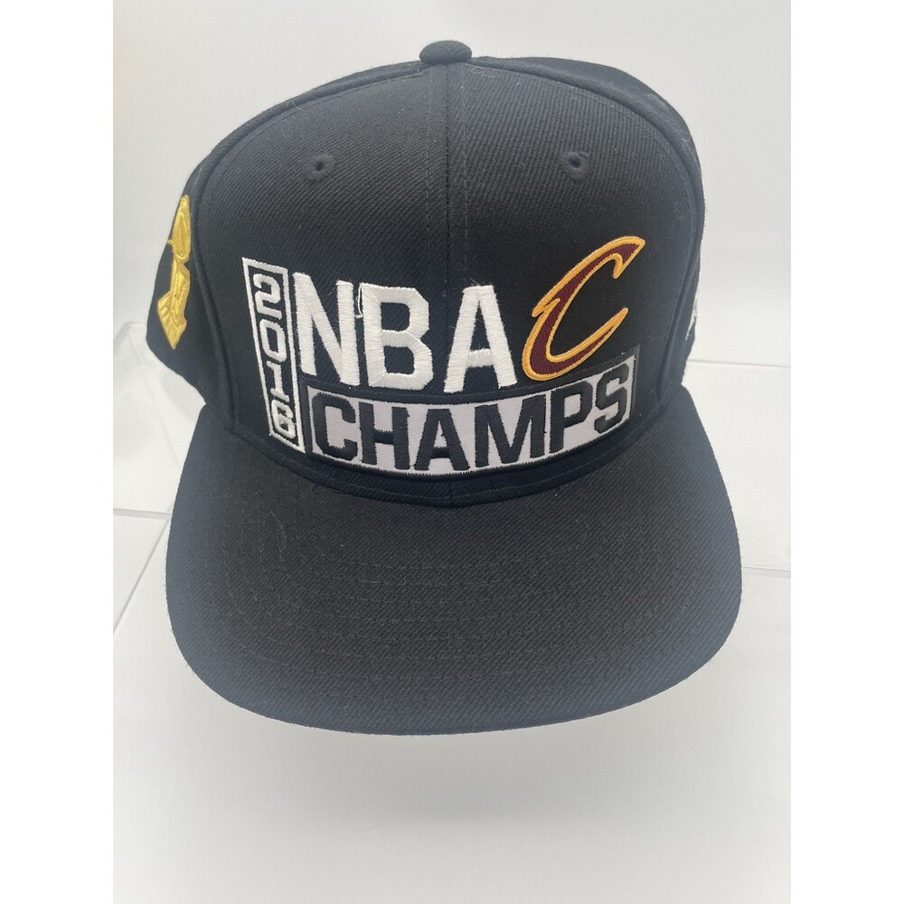 Cleveland Cavaliers Cavs Hat cap NWOT 2016 NBA CHAMPS Adidas Black Snapback H33 - Picture 2 of 9